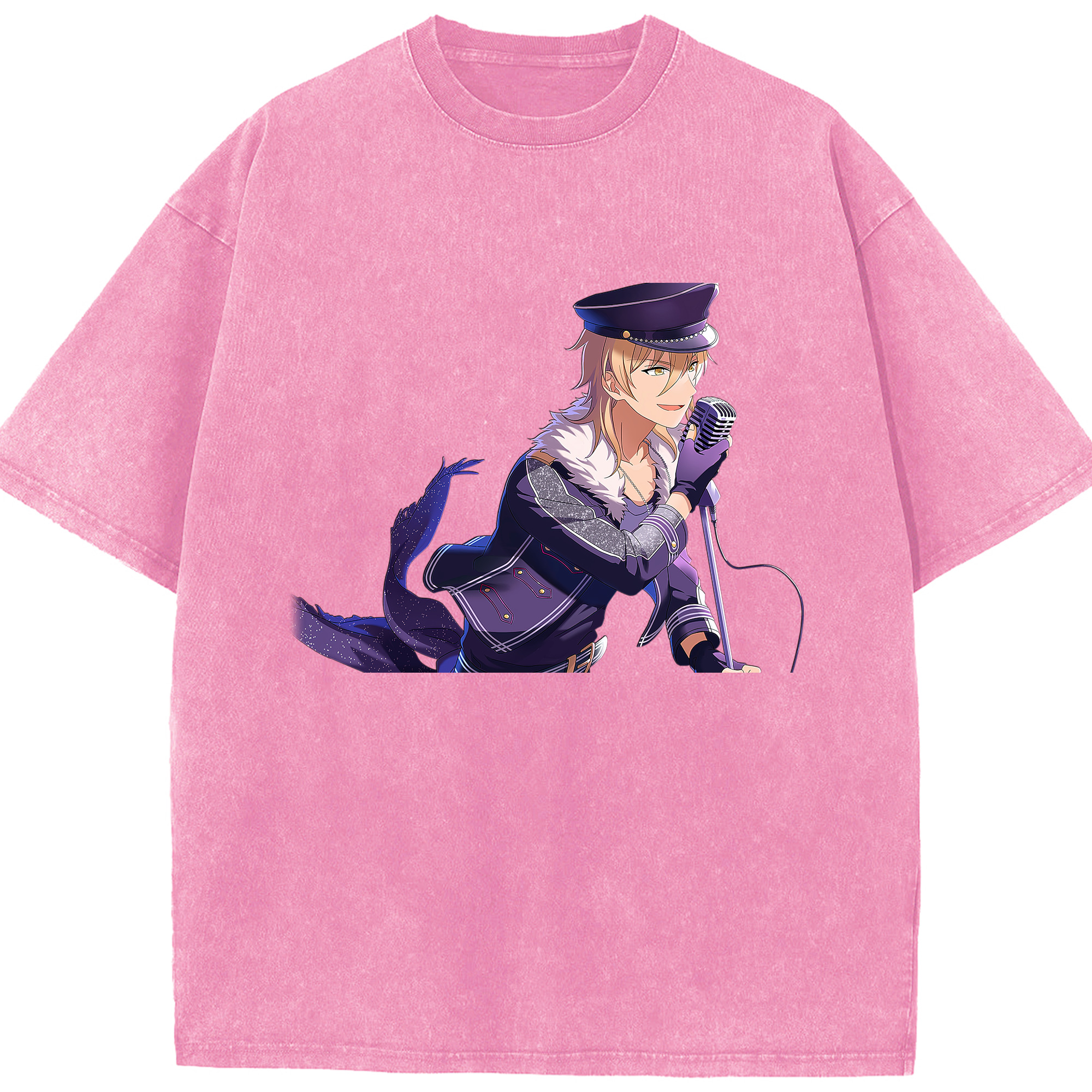 （画像用） あんさんぶるスターズ! Ensemble Stars 綿100% ヴィンテージ風 半袖Tシャツ（フロントプリント）